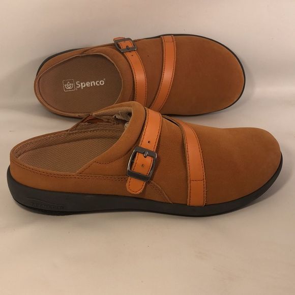 NWOB | Spenco Orthotic Nubuck Siesta Slides 2 - Sydney in Cognac | Slip-On - Picture 4 of 7